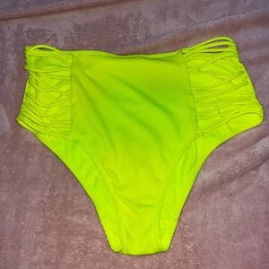 Neon High Waist Bikini Bottoms